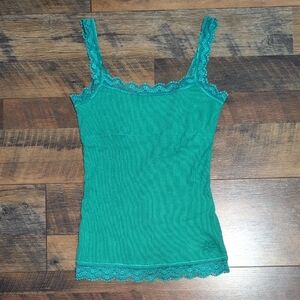 Kirra Turquoise Lace Camisole Tank Top